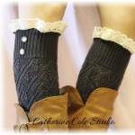 Charcoal Pointelle Lace 2 ..